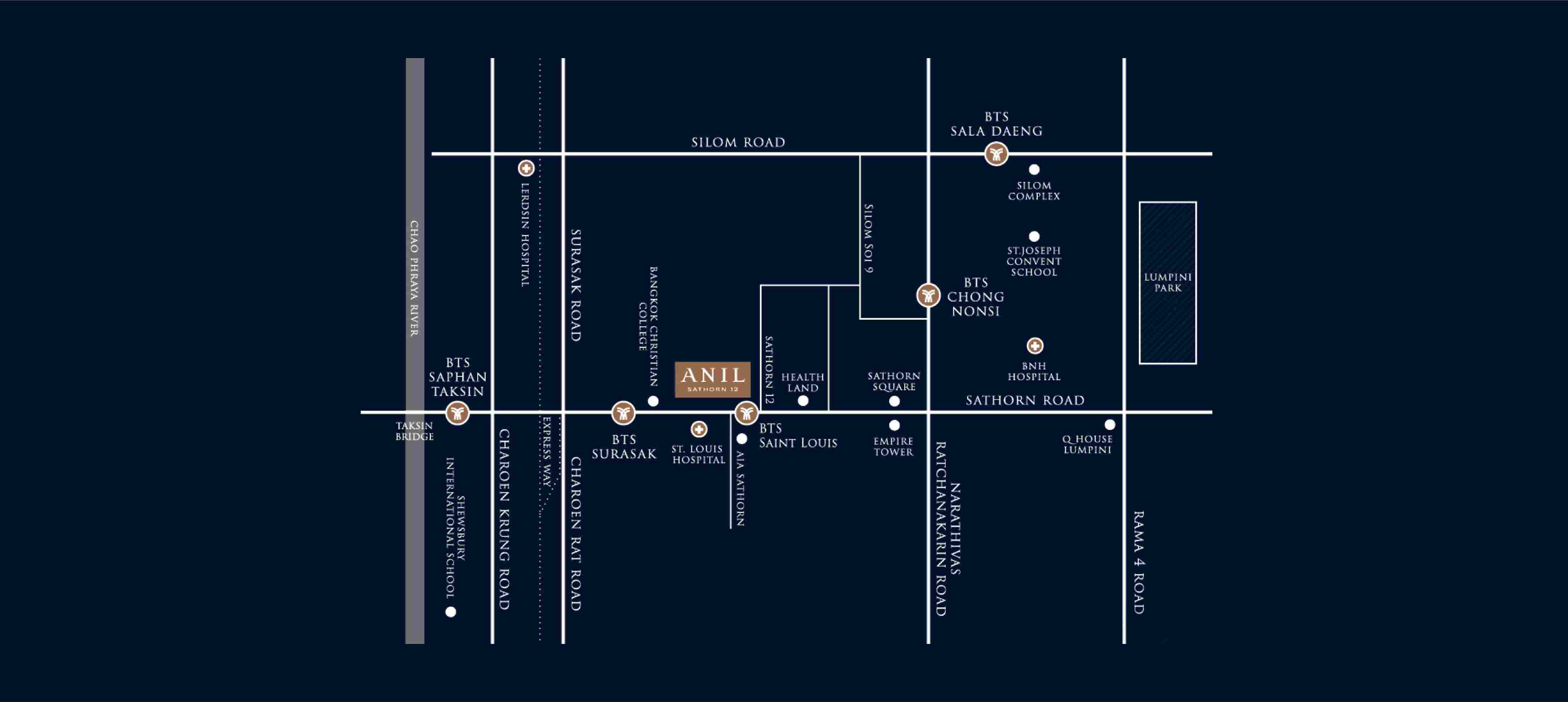 แผนที่โครงการคอนโด อนิล สาทร 12 (Anil Sathorn 12)