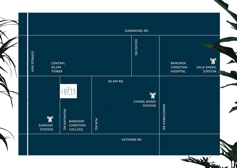 แผนที่โครงการคอนโด เดอะ ลอฟท์ สีลม (The Lofts Silom)