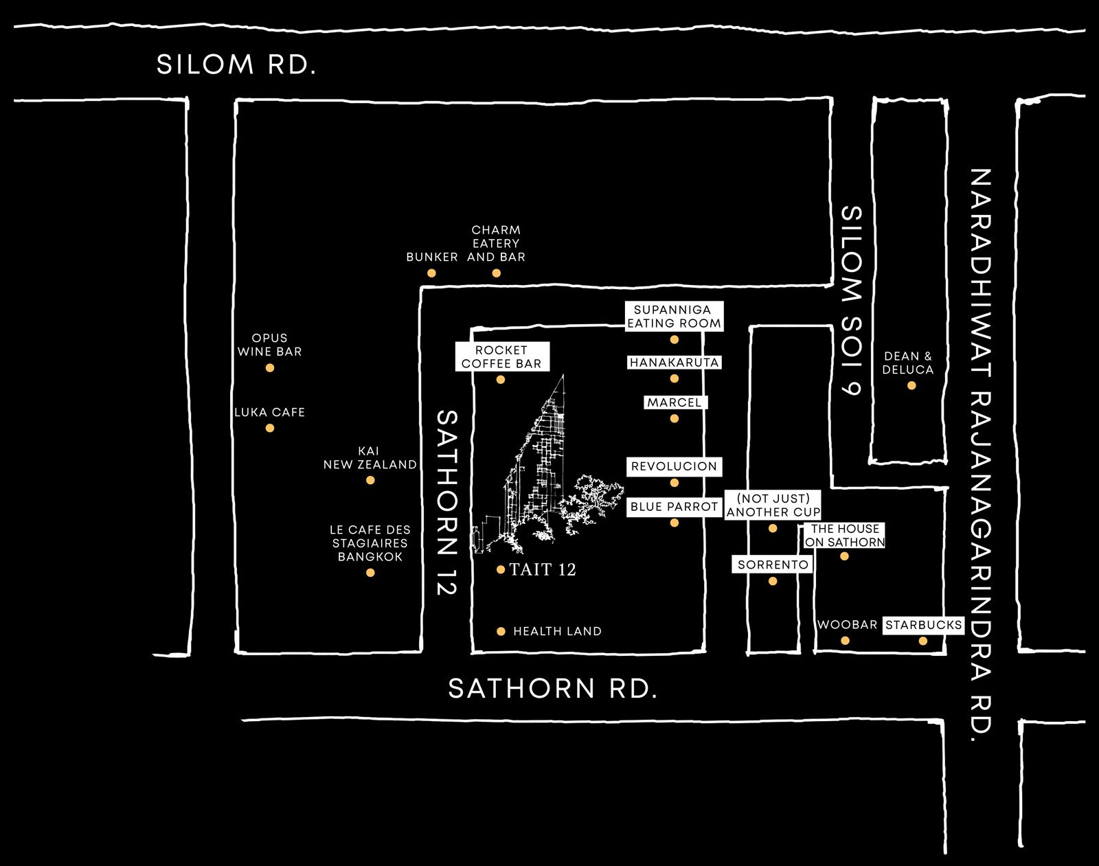 แผนที่โครงการคอนโด เทตต์ สาทร ทเวลฟ์ (TAIT Sathorn 12)