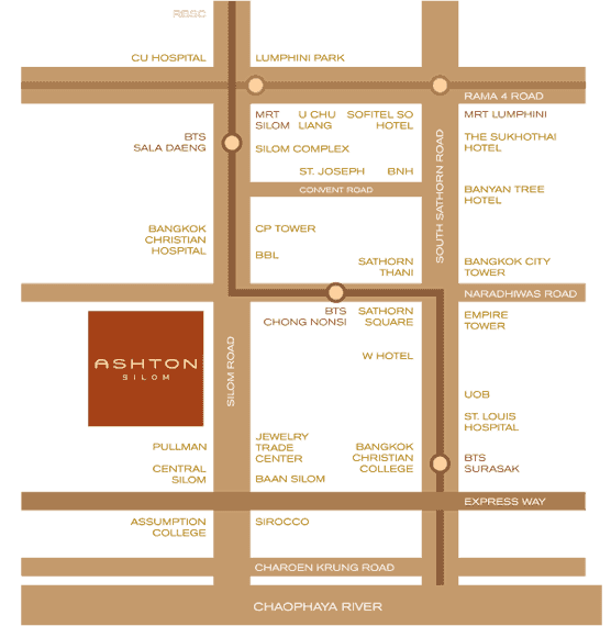 แผนที่โครงการคอนโด แอชตัน สีลม (Ashton Silom)