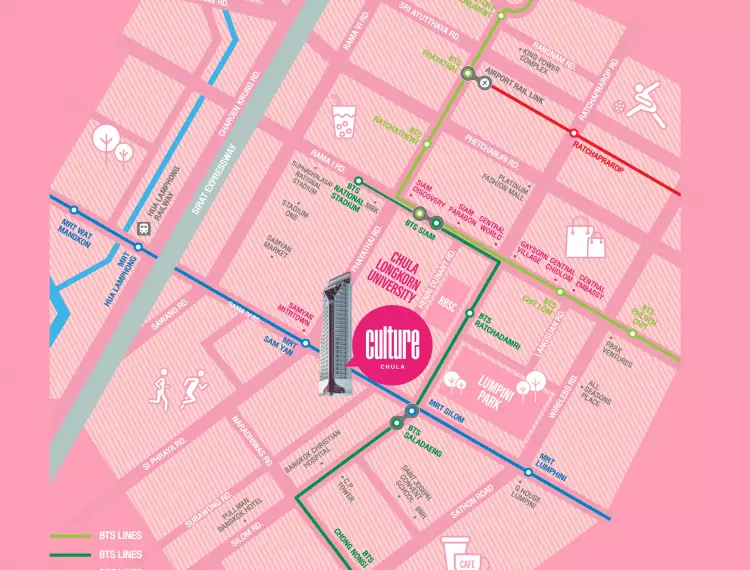 แผนที่โครงการคอนโดคัลเจอร์ จุฬา (Culture Chula)
