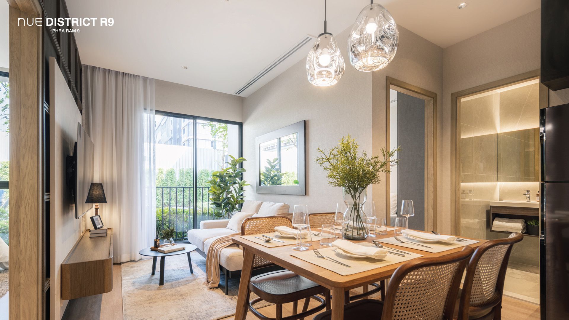 แบบ 2 ห้องนอนในโครงการคอนโดนิว ดิสทริค อาร์ 9 (NUE District R9)