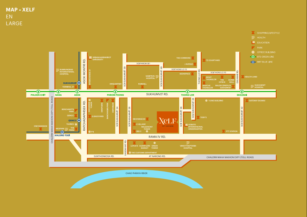 แผนที่โครงการคอนโดเซลฟ์ บาย แสนสิริ (XELF by SANSIRI)