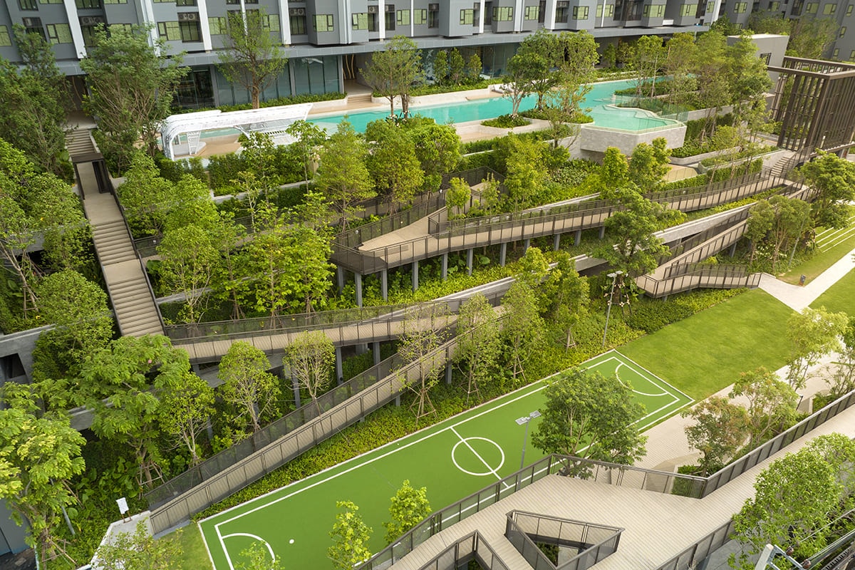 พื้นที่สีเขียว โครงการคอนโด ไลฟ์ สาทร เซียร์รา (LIFE Sathorn Sierra)