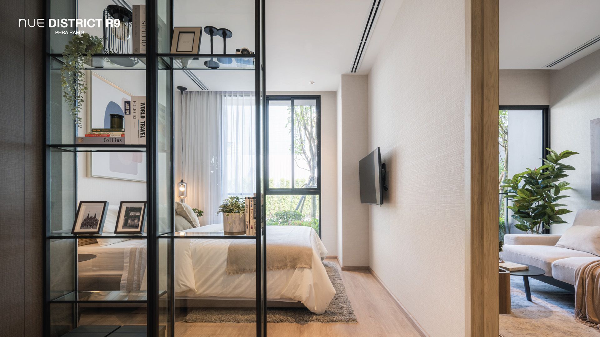 การออกแบบพื้นที่ภายในห้องของโครงการคอนโด Nue District R9