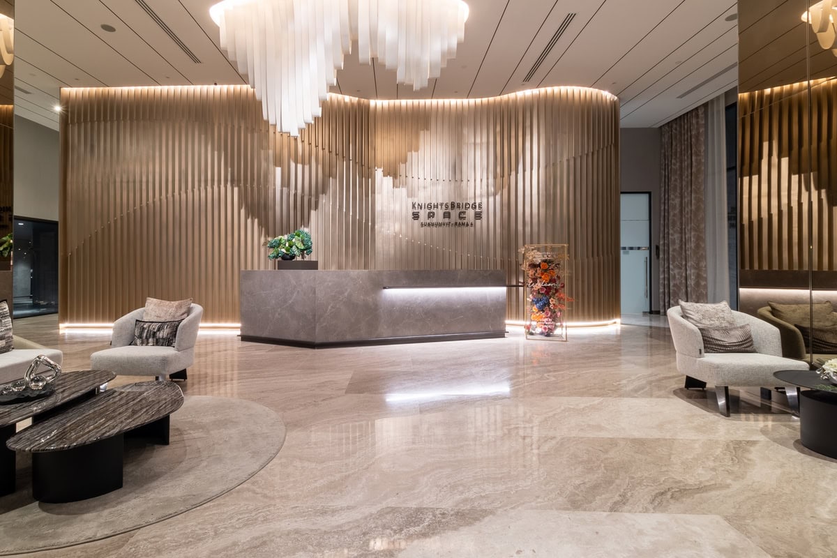 การออกแบบ LOBBY โครงการคอนโด KNIGHTSBRIDGE SPACE SUKHUMVIT-RAMA 4