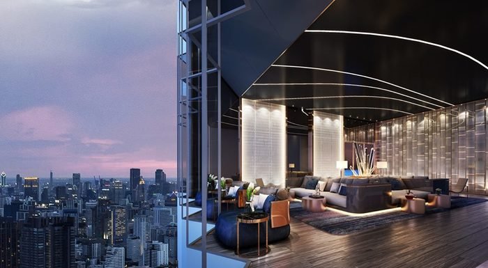 คอนโดมิเนียม Life-Asoke-Rama9 lounge ใกล้ตลาดนัดรถไฟรัชดา และ MRT