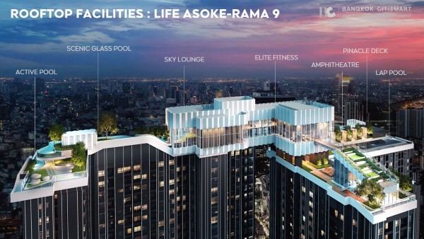 rooftop facilities life asoke-Rama 9