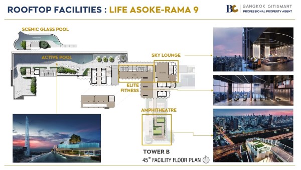 rooftop facilities life asoke-Rama 9